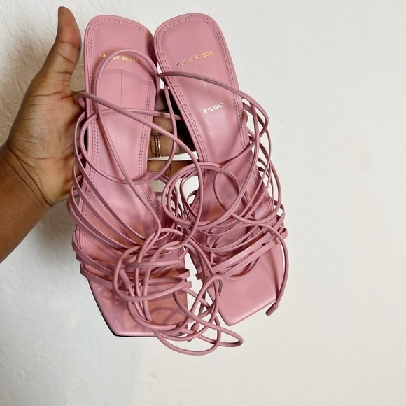 BLACK SUEDE STUDIO Franca Calfskin Strappy Ankle-Tie Sandals - Picture 3 of 8